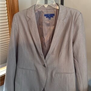 Apt. 9 Women's Light Gray Single-Button Blazer